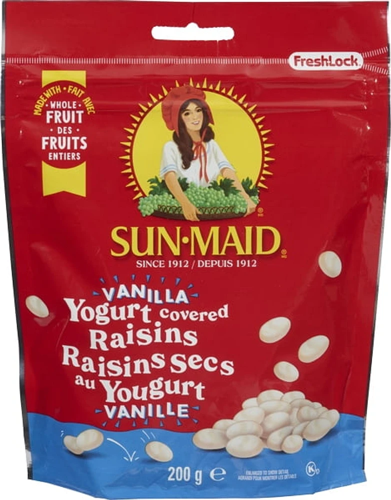 Sun-Maid Vanilla Yogurt covered Raisins 200g, Sun-Maid Yogurt covered Raisins