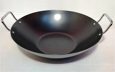 Imusa 14" Carbon Steel Coated Kahari with Metal Side Handles