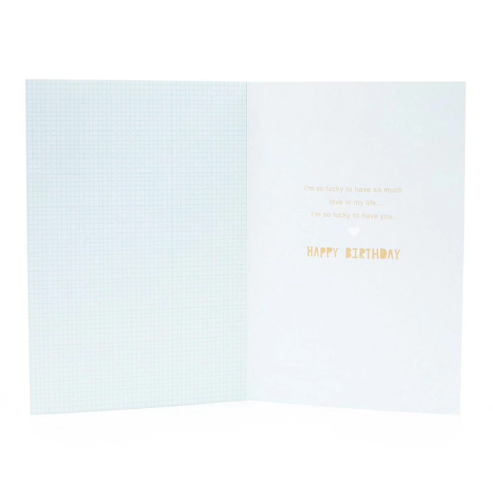 Carte de fête – Signature de Hallmark (« I'm so lucky to have you »)