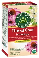 Throat Coat® échinacée et citron biologique Traditional Medicinals 20 cts