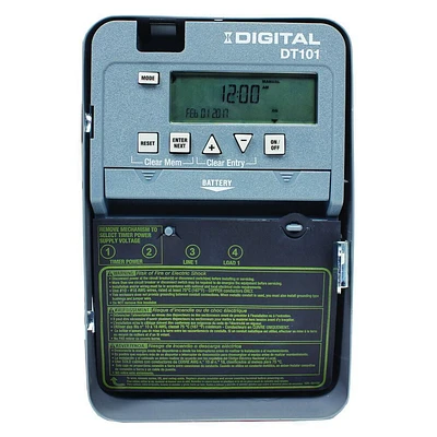 Intermatic 24-Hour 1-Circuit Electronic Control, 120-277 VAC, 50/60 Hz, SPST, Indoor Metal Enclosure