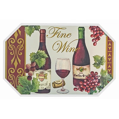 Placemat En Plastique (Octogone) (Vin Fin) - Ensemble De 12