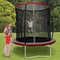 TRAINOR SPORTS 8 FT Trampoline and Enclosure Combo | | Jumping Mat and Full Coverage Spring Padding 18201920080