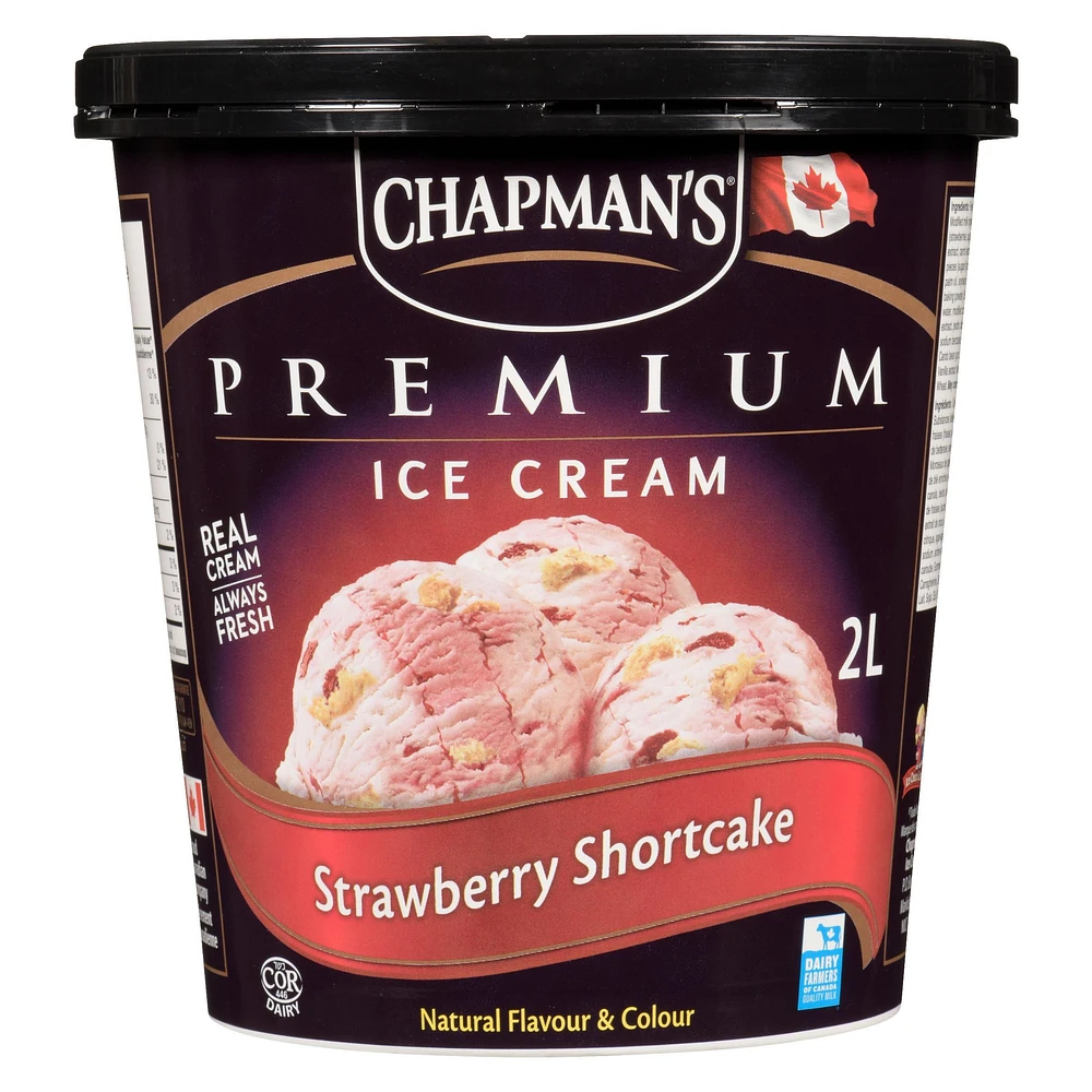 Chapman's Premium Strawberry Shortcake Ice Cream, 2L