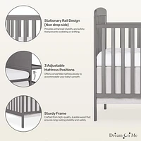 Dream On Me Anna 4 in 1 Full Size Crib and Changing Table Combo, Model #678, Two Storage Shelves