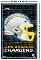 NFL Los Angeles Chargers - Neon Helmet 23 Wall Poster, 22.375" x 34"