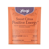Yogi Sweet Citrus Positive Energy, Contains Caffeine Black Tea Bags, - 16 Count