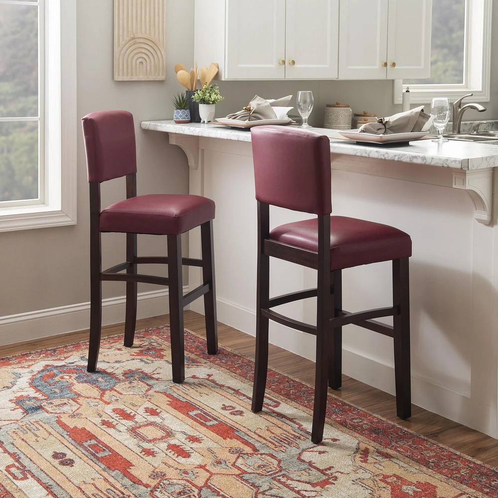 Tabouret de bar rouge Benson