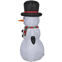 Bonhomme de neige gonflable avec un haut-de-forme