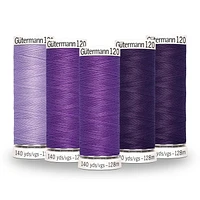 Fil tout usage Gutermann 120 à 100 % polyester paquet de 5 à gradient de couleur