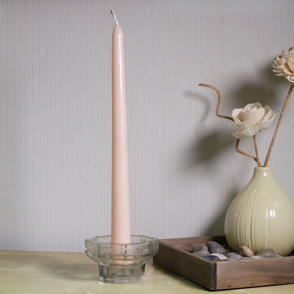 Hometrends 10" Bougie effilée rosée 10"H, non parfumé