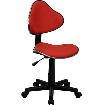 Red Fabric Swivel Ergonomic Task Office Chair