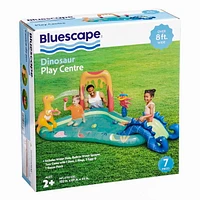 Bluescape Centre De Jeu Dinosaure Toboggan aquatique doux avec jeux et jouets gonflables, Pulvérisateur d'eau intégré, Âge : 2+
