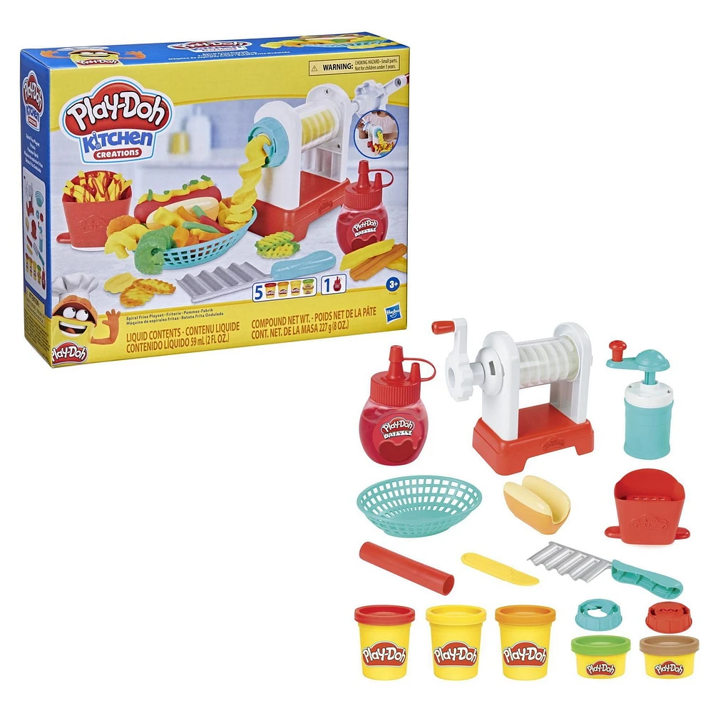 Play-Doh Kitchen Creations, jouet Friterie pour enfants avec pâte Play-Doh Drizzle et 5 couleurs de pâte à modeler atoxique, dès 3 ans À partir de 3 ans