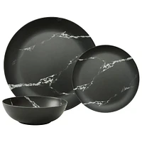 Safdie & Co. Ensemble Diner Marbre Noir Mat 12MCX