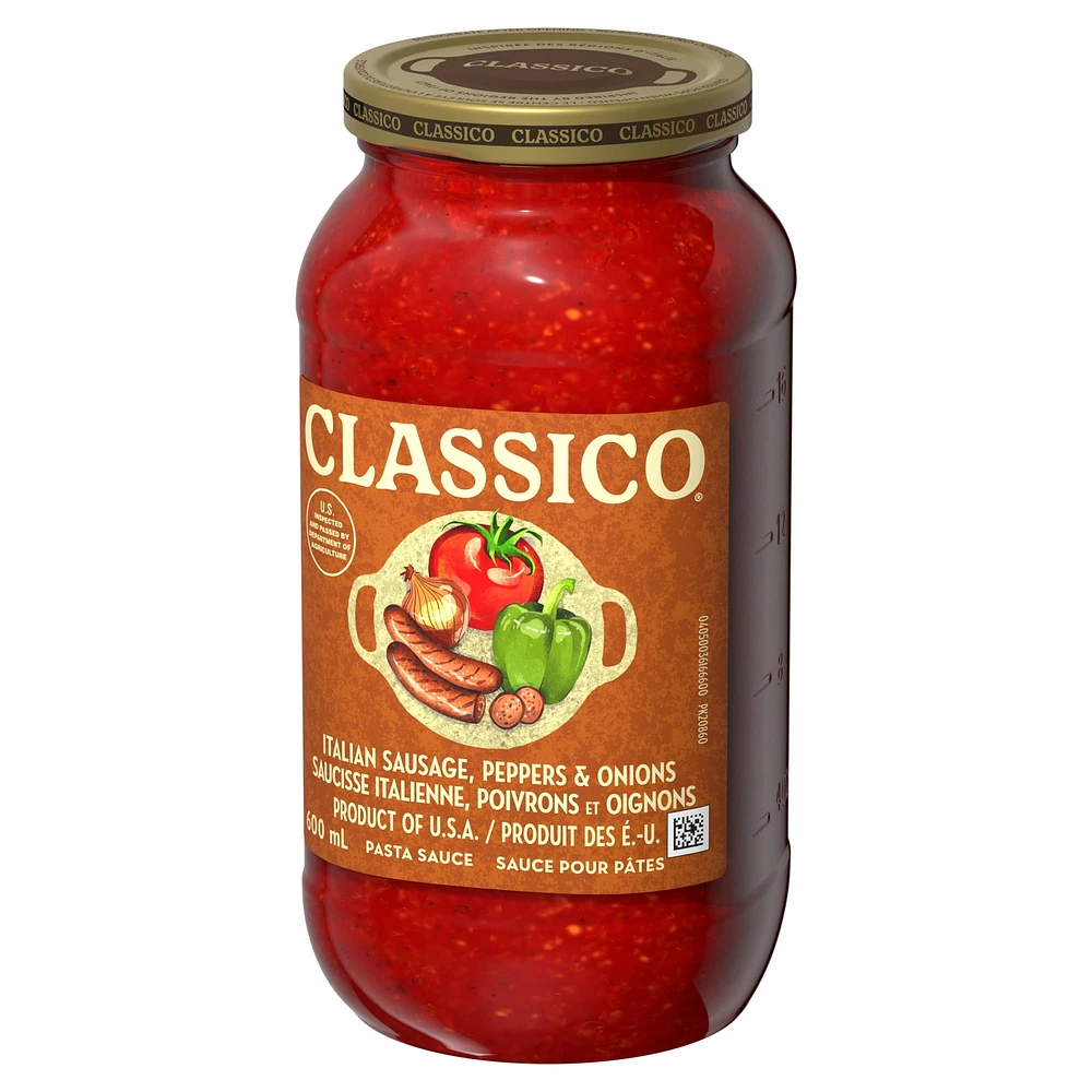 Classico Tomate saucisse Italienne Poivron Oignon 600ML Classico Tomate saucisse Italienne Poivron Oignon 600ML