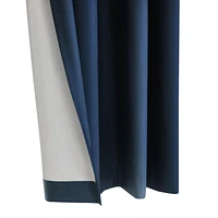 Loft Living Augustow Blackout Grommet Single Curtain Panel 52 x in Navy