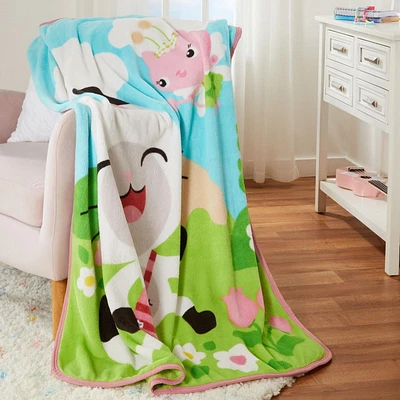 Gabby's Dollhouse "Flowery Fun" Throw