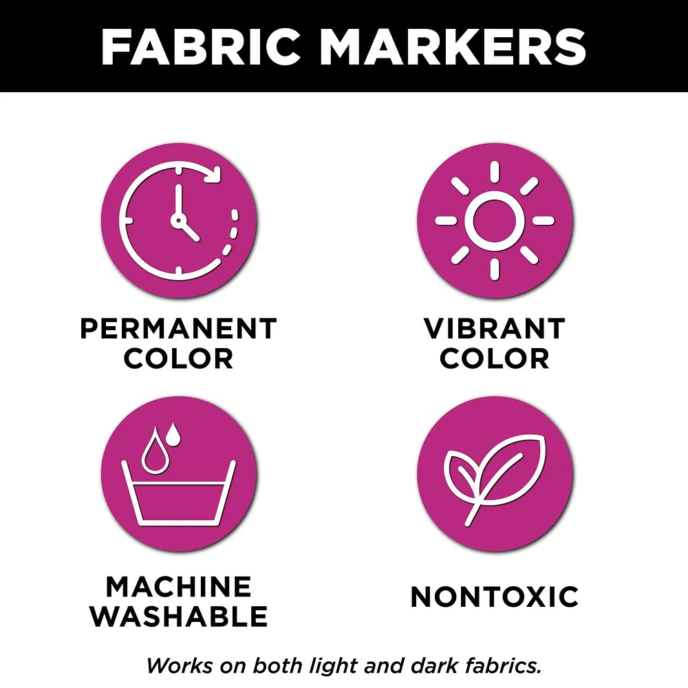 Tulip Opaque Metallic Colour Fabric Markers