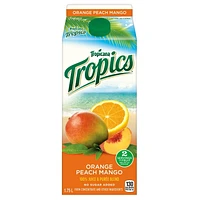 Tropicana Tropics Orange Peach Mango Juice & Puree Blend 1.75L