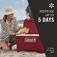 Glacière à glace dure Coleman de 70 pintes, acajou