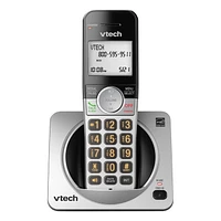 VTech 2 Handset DECT 6.0 Cordless Phone with Call Block, CS5219-2 (Silver & Black)