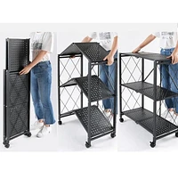 TygerClaw 3-Layer Folding Mobile Steel Shelving Unit