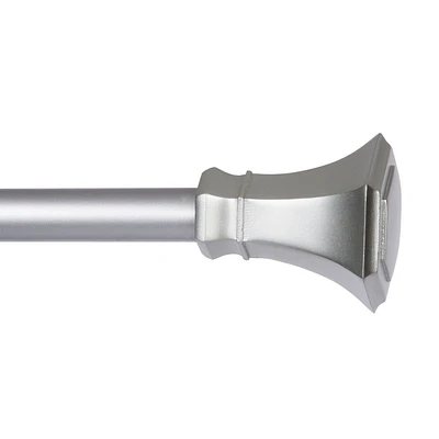 Home Trends Martel Window Curtain Rod, 5/8" Diameter, 28-48" Length, Brushed Nickel
