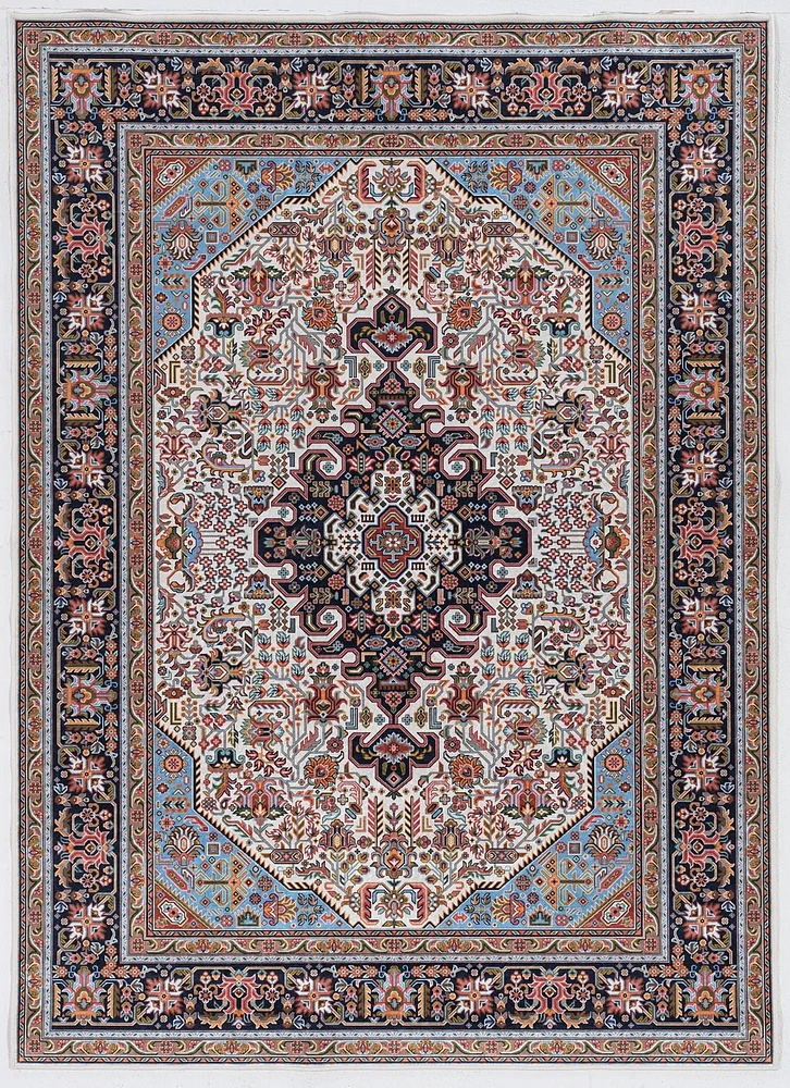 Tapis Emerald Grenier gris & sarcelle de 5 pi x 7 pi