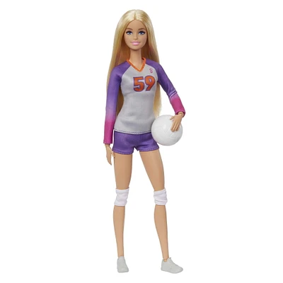 Barbie-Métiers-Poupée Barbie articulée Joueuse de Volleyball