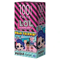 L.O.L. Surprise!, Puzzle de 100 pièces, Fashionable Dolls Road Trippin', illustrations colorées avec boîte verticale, pour les enfants à partir de 4 ans
