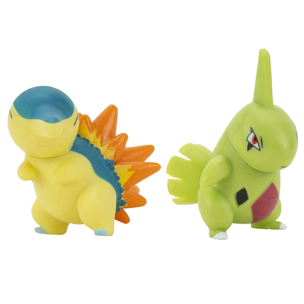 Pack de 2 figurines de combat Pokémon - Cyndaquil et Larvitar
