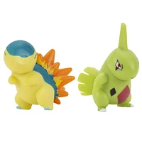 Pack de 2 figurines de combat Pokémon - Cyndaquil et Larvitar