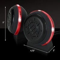 ENHANCE SL2 USB Computer Speakers with LED Red Glowing Lights