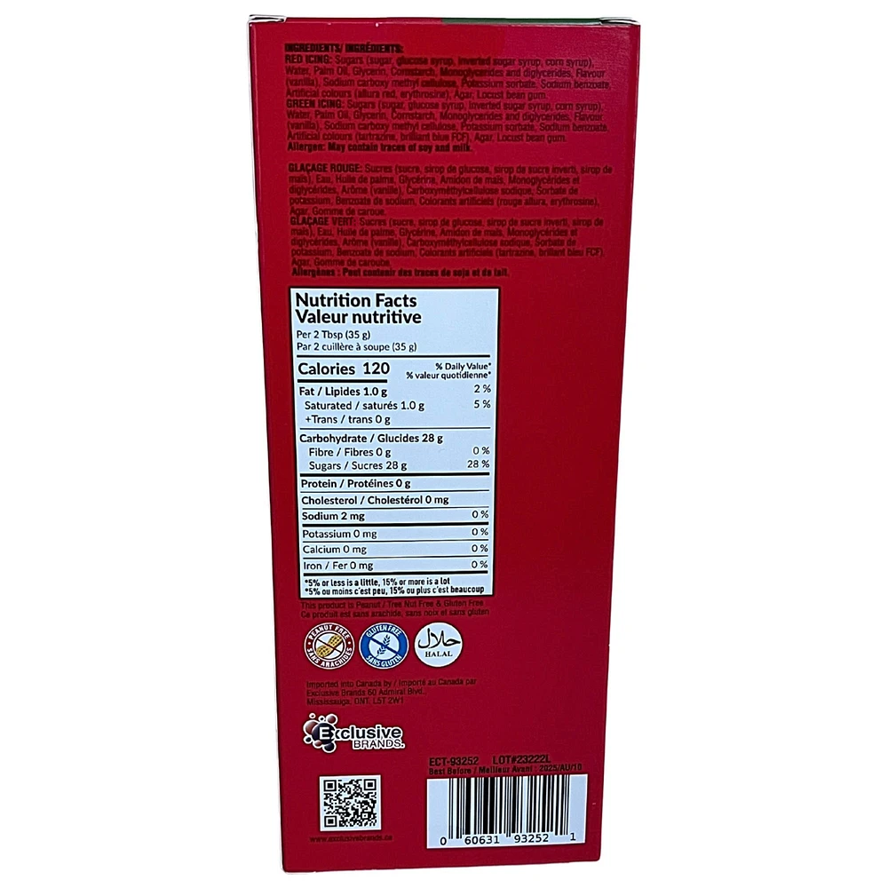 Glaçage pour biscuits rouge et blanc 2 paquets de 200g Glaçage pour biscuits rouge et blanc 2 paquets de 200g