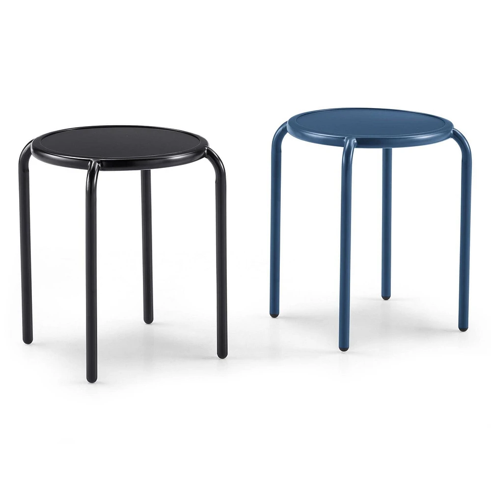 Table d’appoint empilable pour patio Mainstays - Noir Antirouille, tous les temps