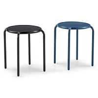 Table d’appoint empilable pour patio Mainstays - Noir Antirouille, tous les temps