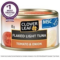 Clover LEAF® Tomato & Onion Flaked Light Tuna, 85 g