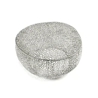 Table basse motif corail argenté