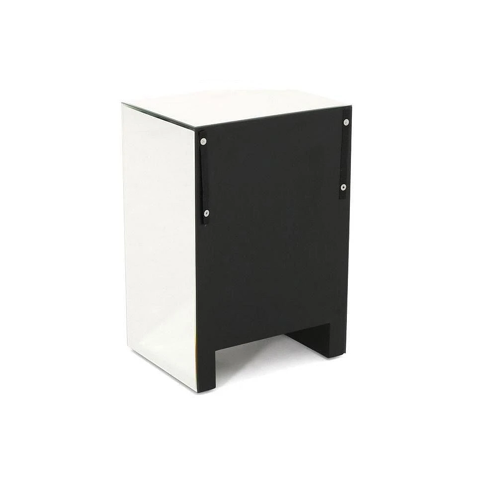 Nightstand, Nightstand, Mirrored Nightstand, Bedroom Nightstand, MDF Nightstand, Mirrored Nightstand, Three Drawer Nightstand, Mirrored Nightstand with Clear Knobs