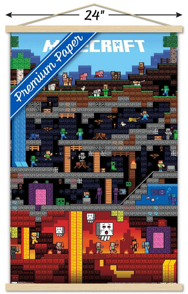 Minecraft - Worldly Wall Poster, 22.375" x 34"