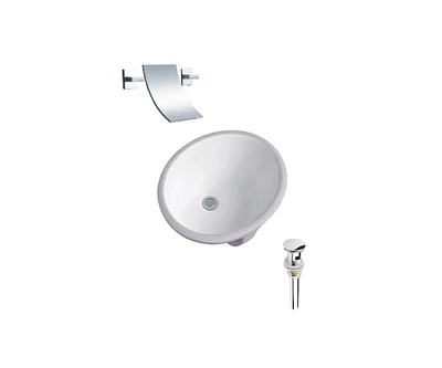 DROP Bath and Kitchen DR091181 Undermount Bathroom Sink Set