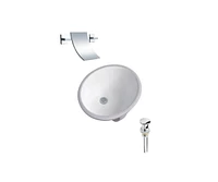 DROP Bath and Kitchen DR091181 Undermount Bathroom Sink Set