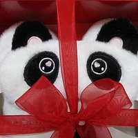 ENSEMBLE DE MASQUES POUR LES YEUX WAY TO CELEBRATE PANDA EN PELUCHE, BOÎTE
