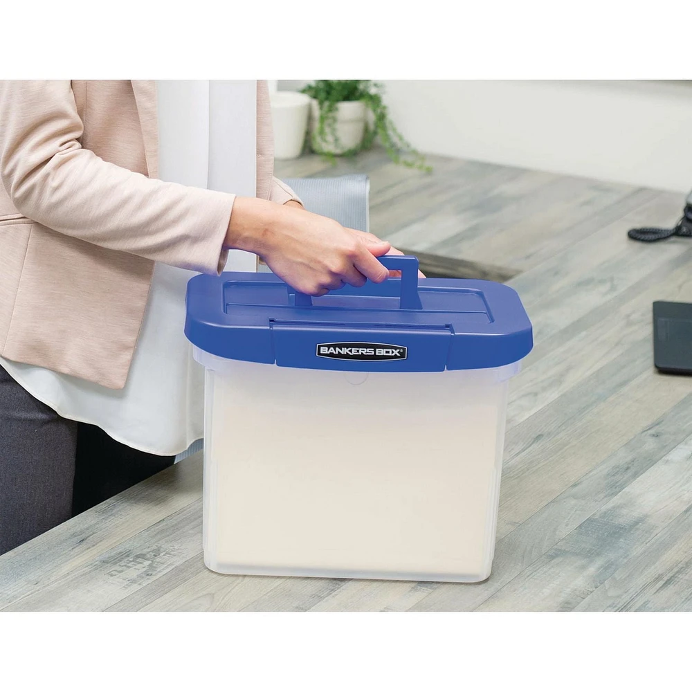 Bankers Box® Heavy Duty Portable File Box, Modular design, easy stackability