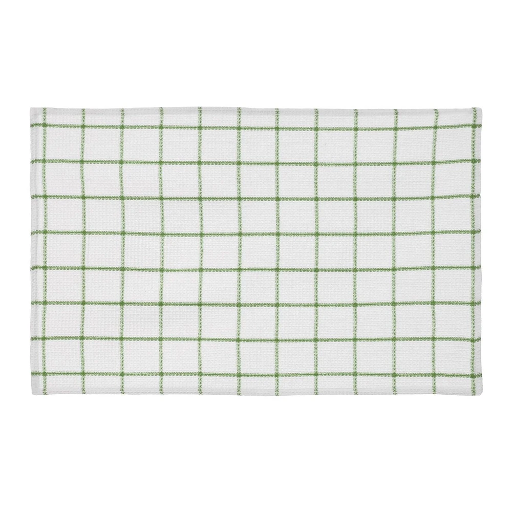 Torchons de cuisine en coton gaufré Fabstyles Solo, torchons à vaisselle extra larges, torchons à vaisselle super absorbants et à séchage rapide avec boucle de suspension, 18 x 28 pouces, lot de 4