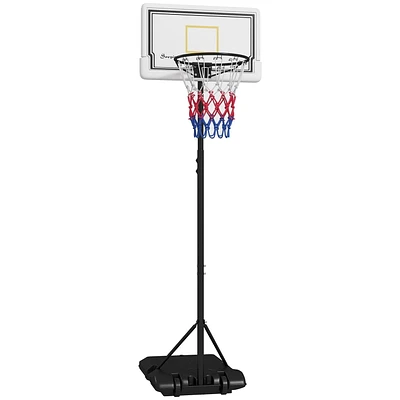 Soozier Cerceau de basket-ball d'extérieur avec roues, hauteur réglable de 6 à 7 pieds