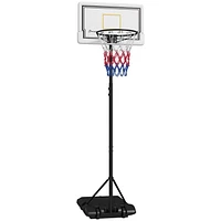 Soozier Cerceau de basket-ball d'extérieur avec roues, hauteur réglable de 6 à 7 pieds