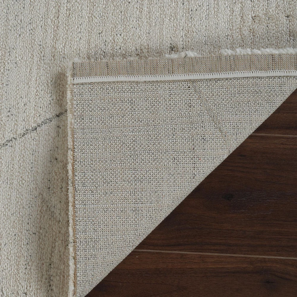 Tapis d'interieur abstrait Rug Branch Casa, beige creme, boheme - Salon, chambre, salle à manger et cuisine<br>