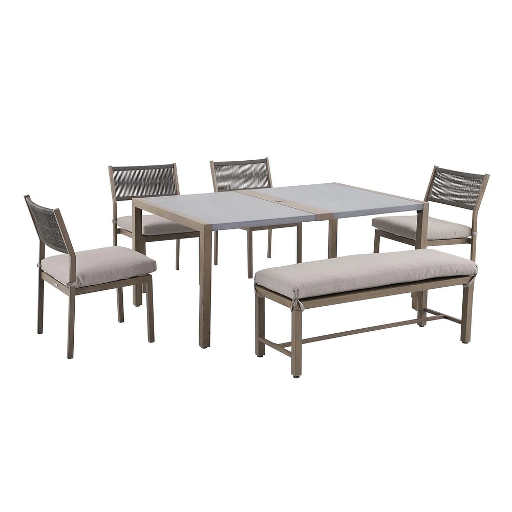Ensemble table et chaises 6 pièces pour patio Tarren Better Homes & Gardens - Havane